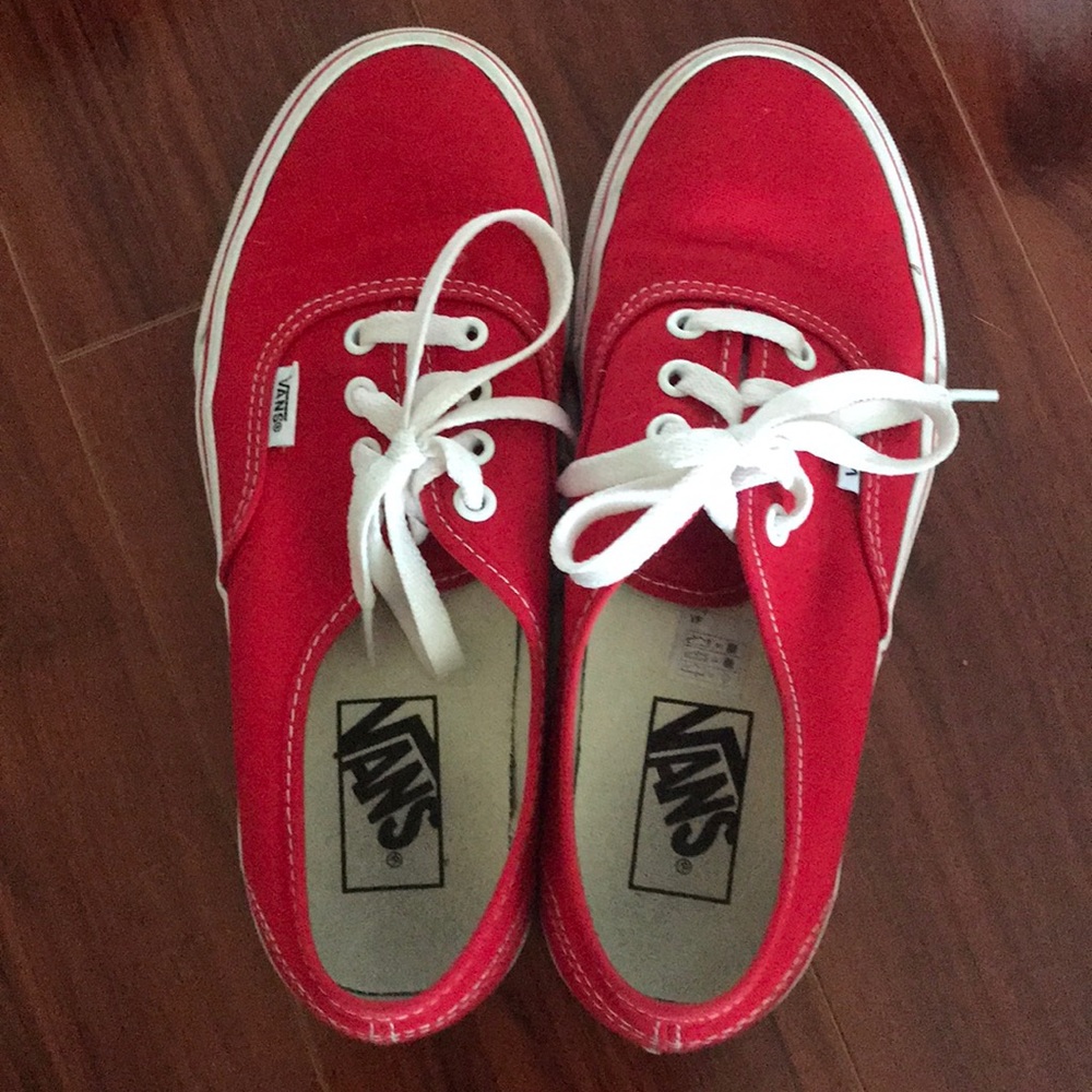 Lightly worn Red authentic style vans